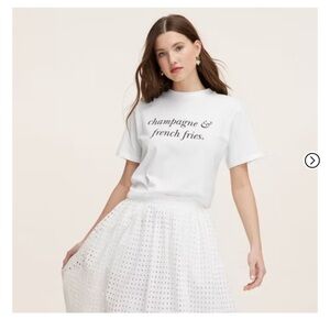 Kate Spade new york  X Target champagne and fries t shirt size XS